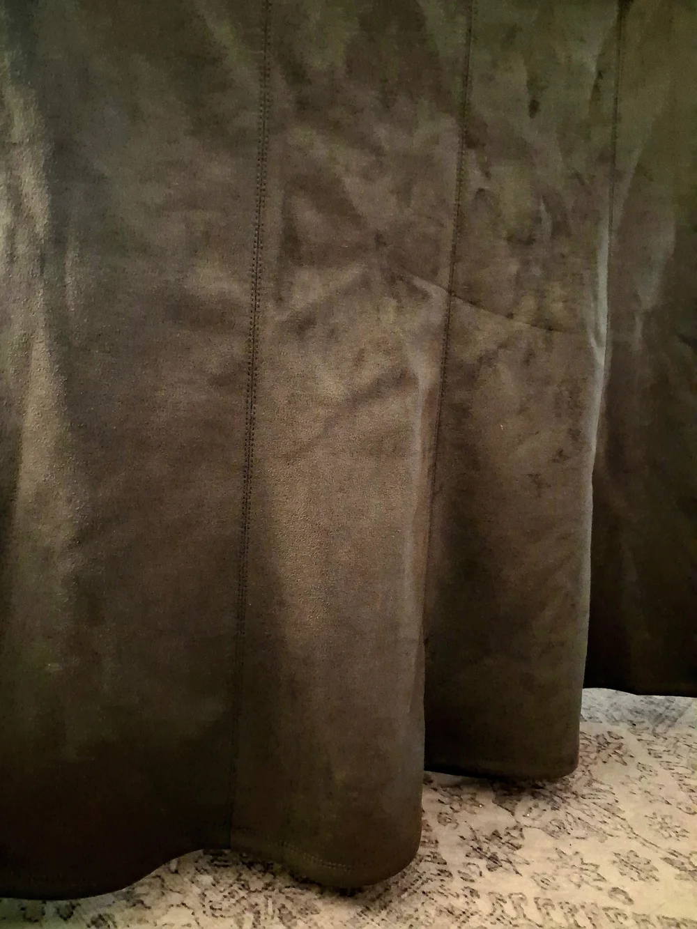 Elie Tahari Olive Green Women's Skirt Faux Leather Size 10